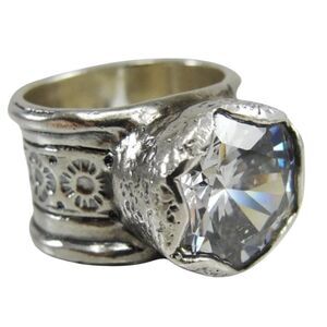 SILPADA R2208 Retired Queen for a Day Cubic Zirconia Sterling Silver Ring 5